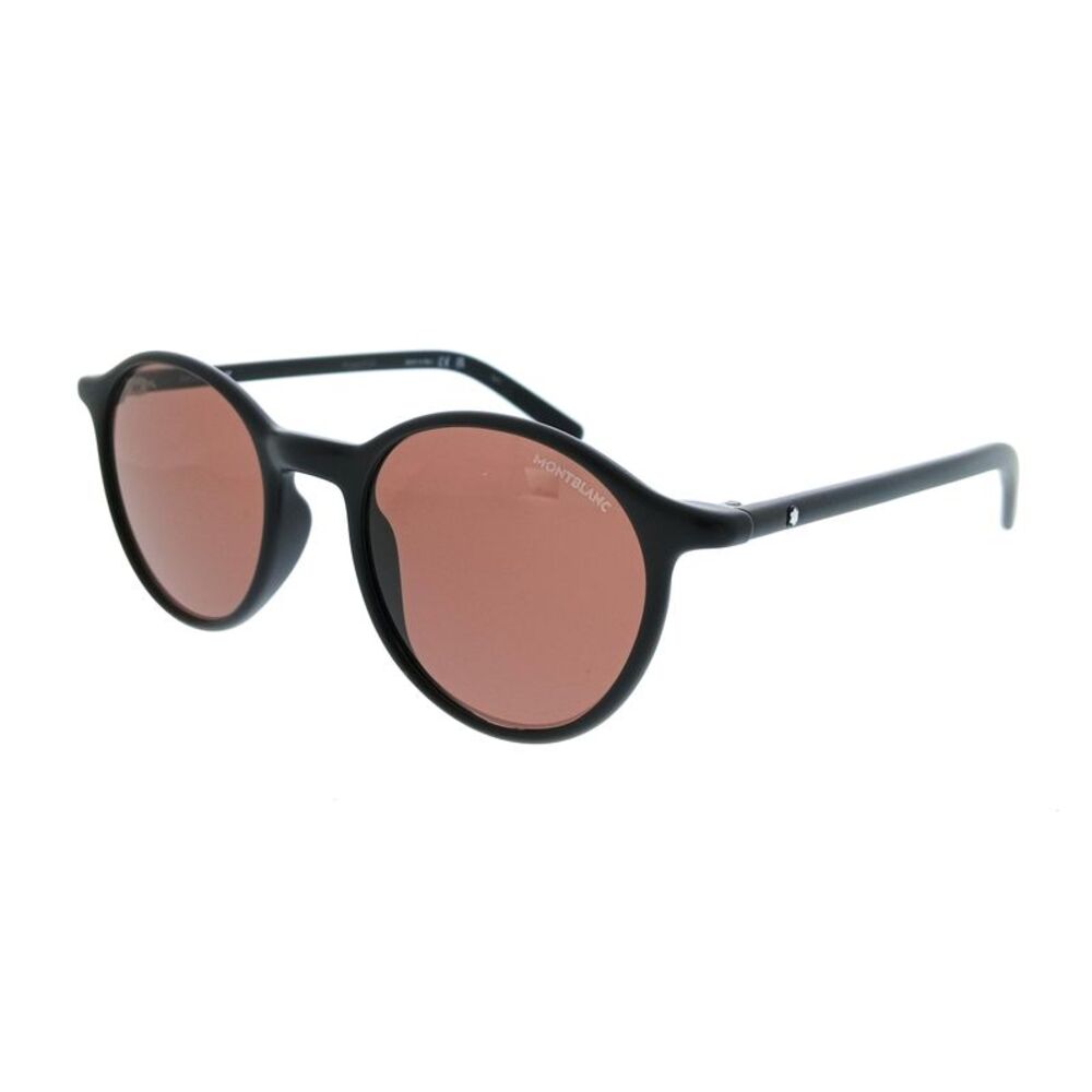 Montblanc MB0324S-006 Black Round Mens Sunglasses